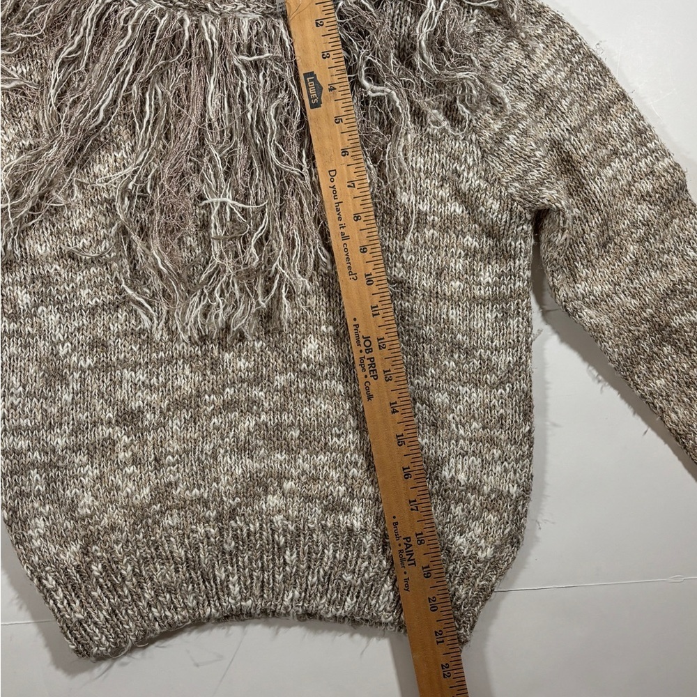 VTG    Oatmeal Sweater Size S Boho Bohemian Lagenlook Neurtal - Picture 4 of 7